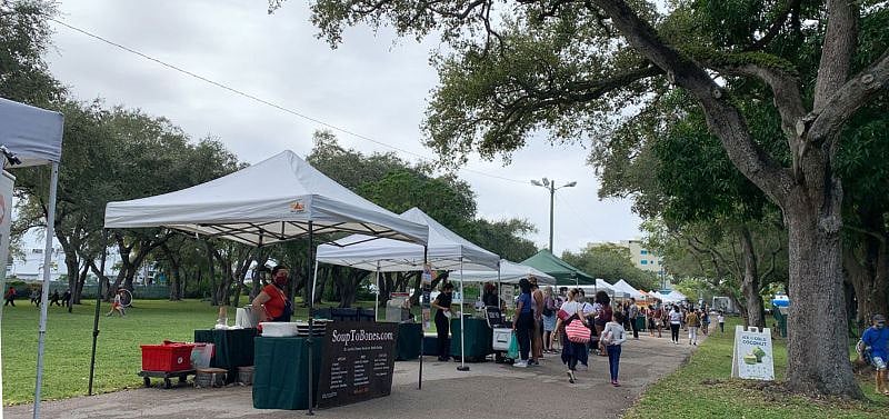 Saturday farmers market at Legion Park
