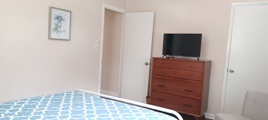 A: Larger BR has 32" tv and 2 large closets