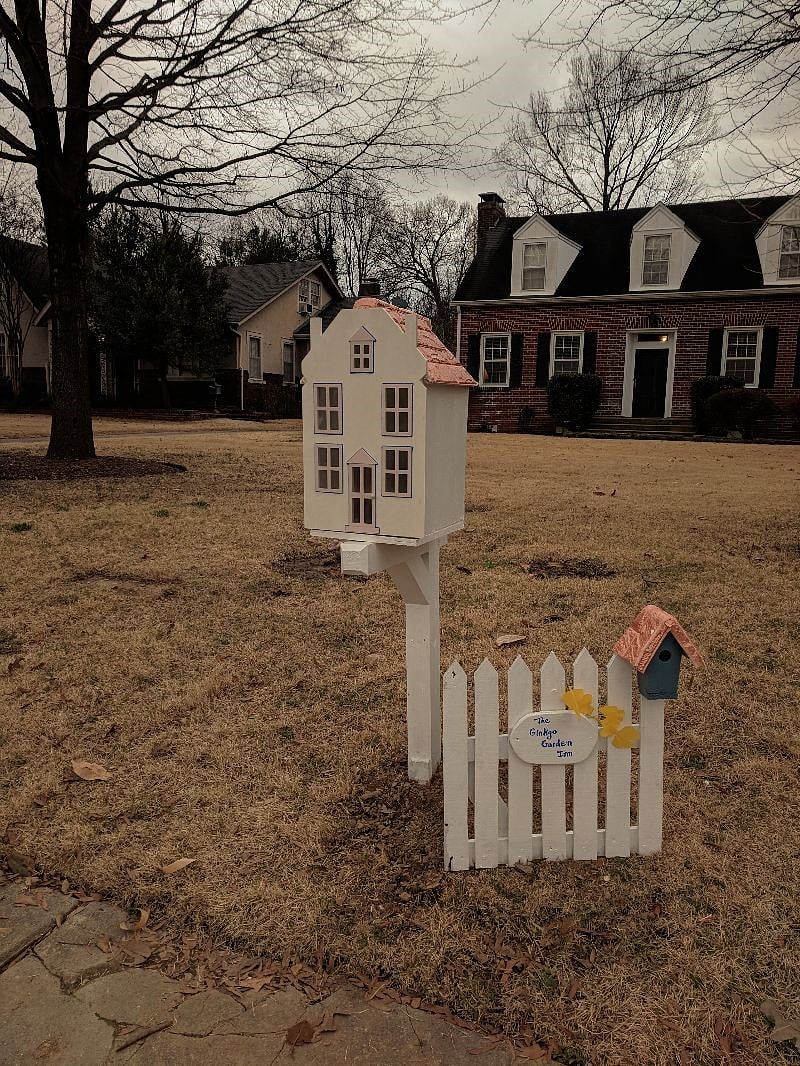 Our little lending library.