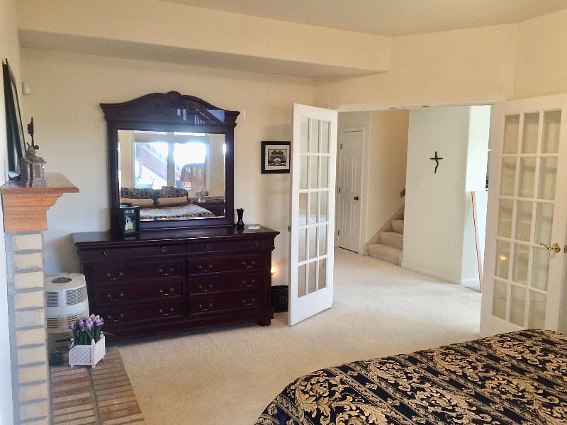 Bedroom with French doors