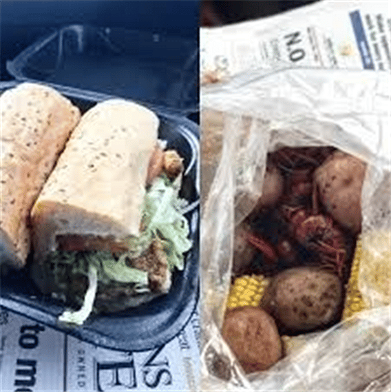 Enjoy world famous New Orleans food. HERE'S YOUR FAMOUS PO BOY.