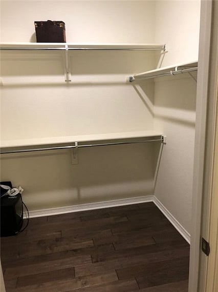 Spacious walk-in closet
