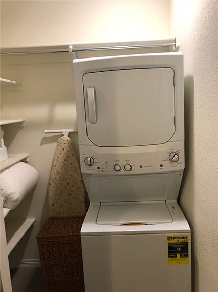 Laundry room in suite