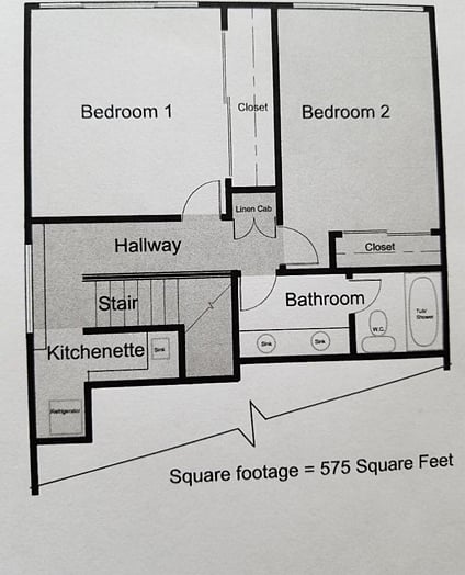 Complete unit floor plan.
