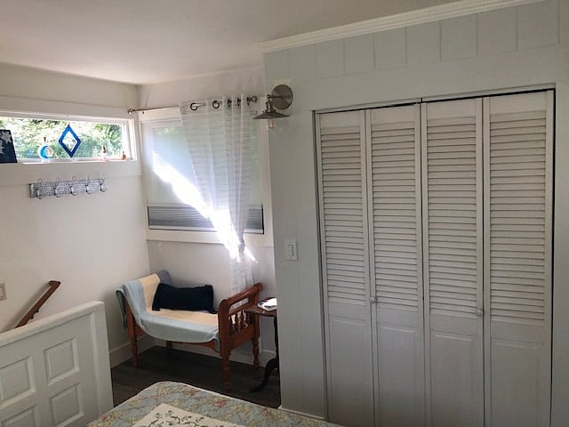 Loft style bedroom upstairs
