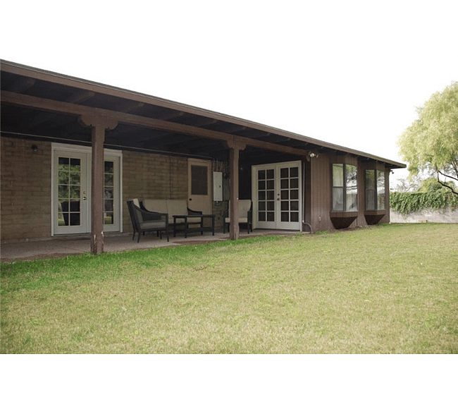 Back Porch and grass lawn