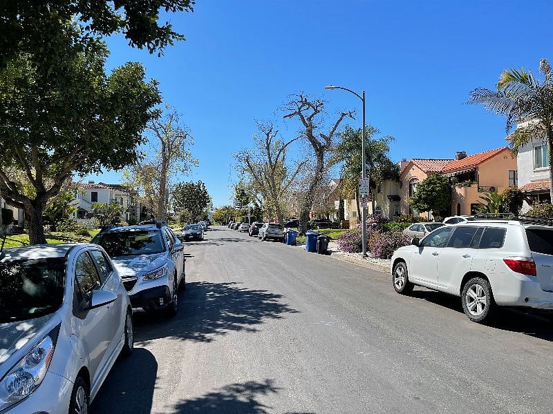 Residential, suburban street.