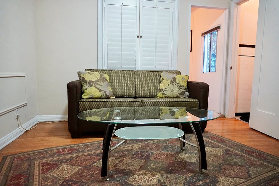 Separate suite lounging area, can be closed off as a private area.