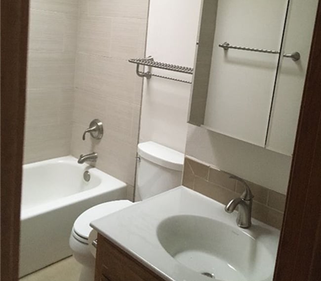 Bathroom, skylight over tub