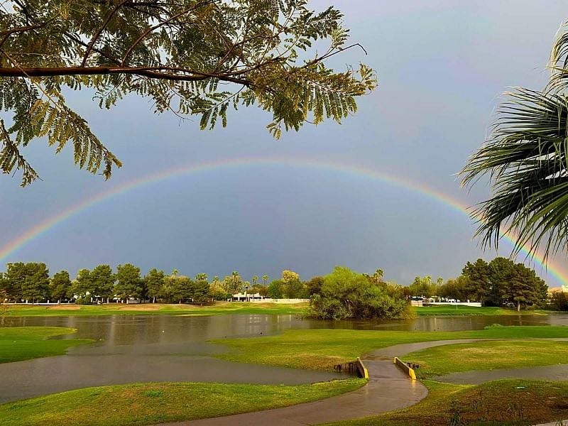 Shot by previous tenant of golf course
