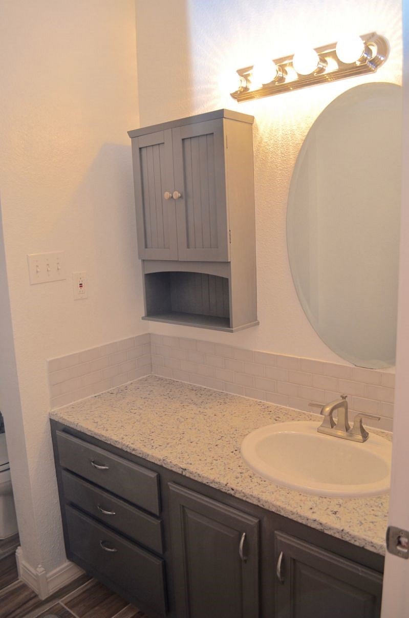 Remodeled bathroom.
