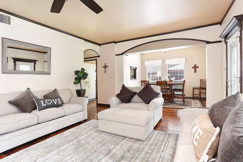 Formal living and dining room.