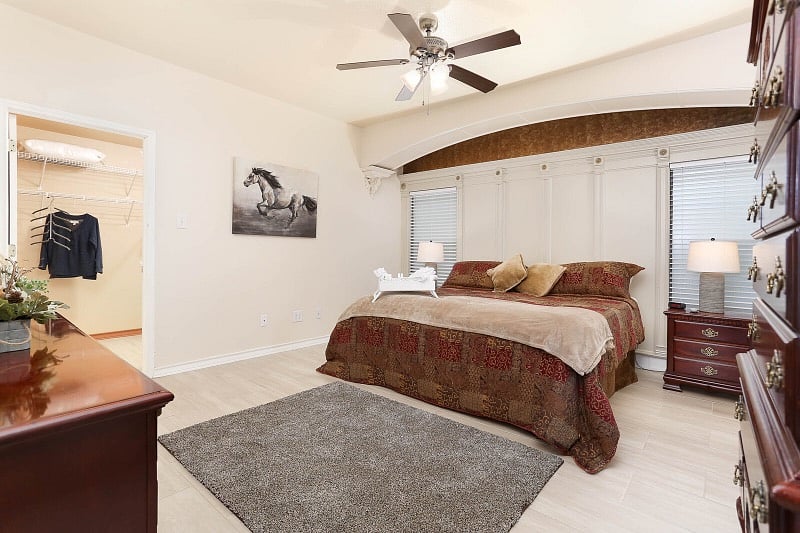 The Master bedroom is huge with a larger walk-in closet.