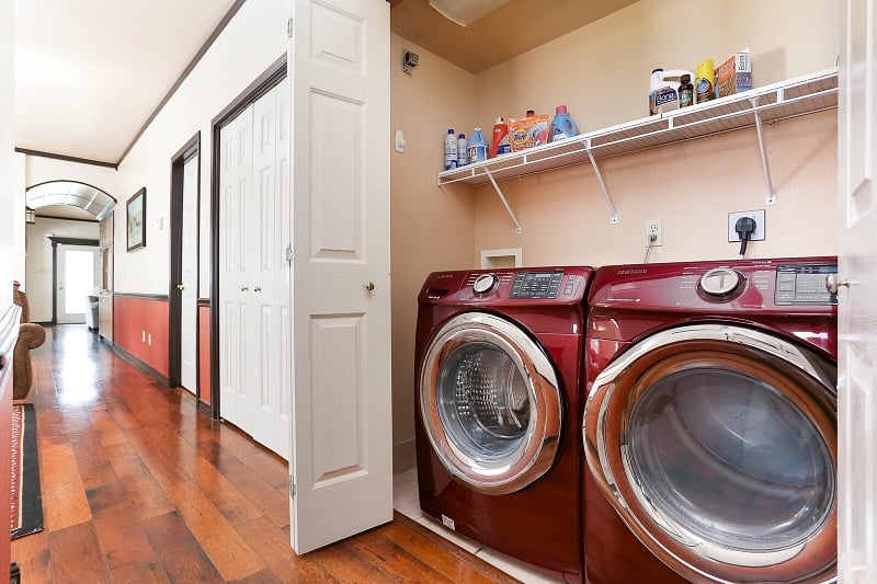Full size washer and dryer.