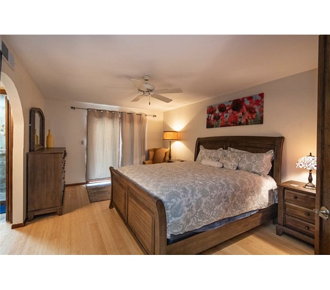 King bed in master bedroom