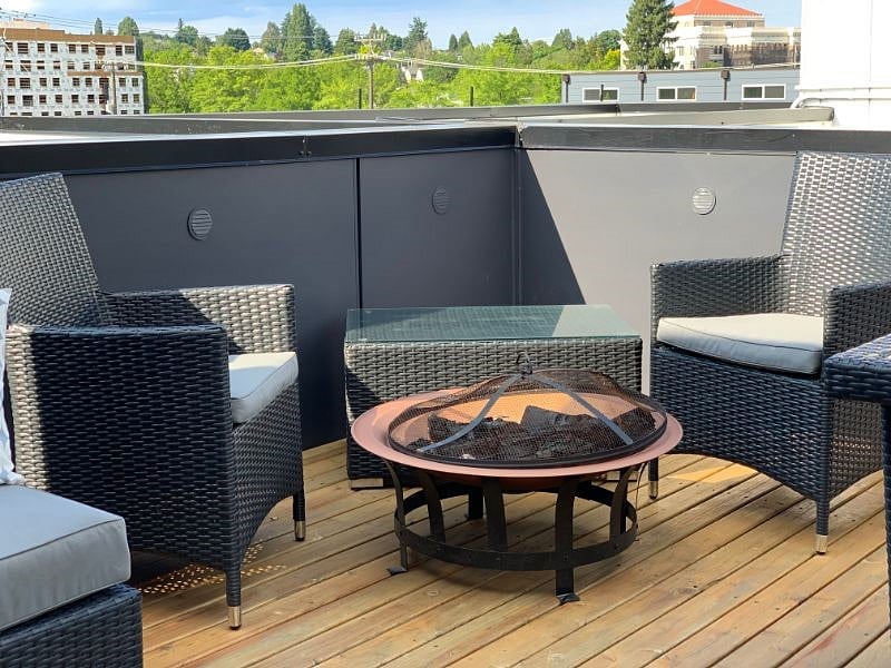 Rooftop fire pit
