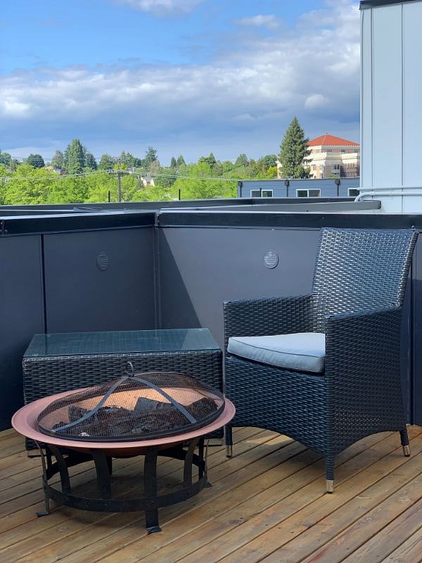 Rooftop fire pit