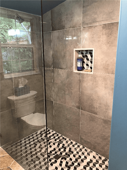 Walk in Shower
On demand hot water tank!