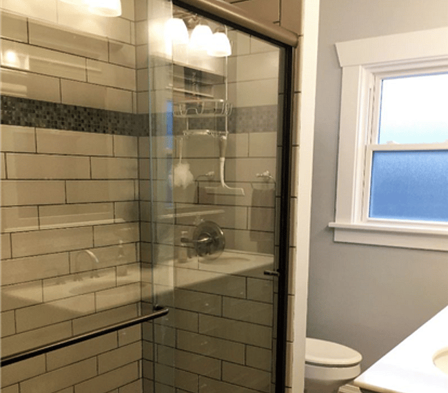 Large walk-in shower 