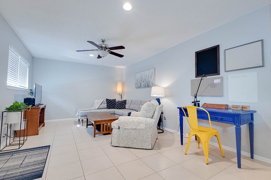 Living room with sectional sofa