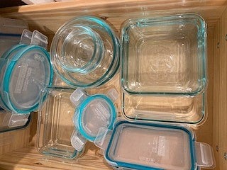 Glass food prep containers
