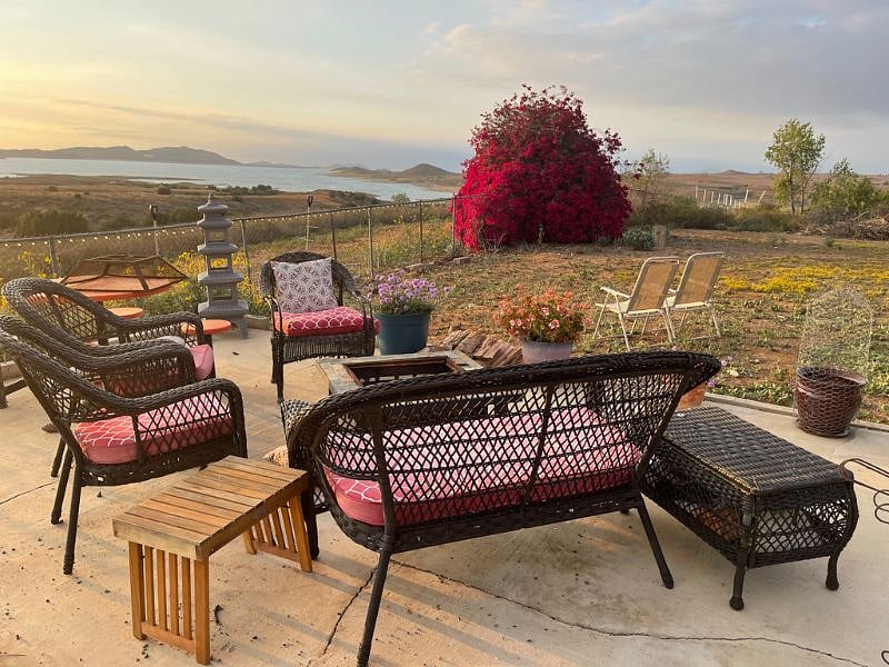 seating area to enjoy the sunset