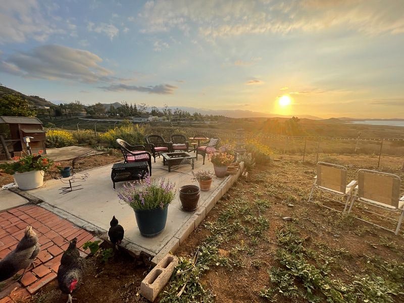 seating area to enjoy the sunset