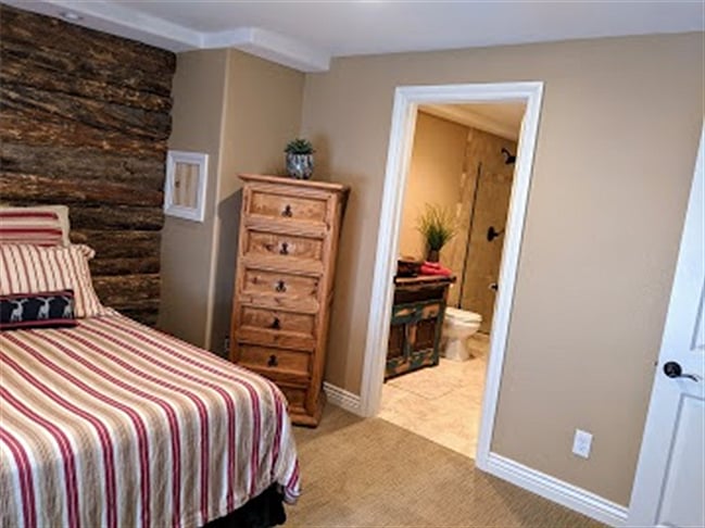 Bedroom has private bathroom
