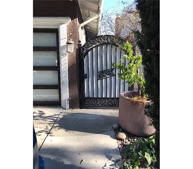 Gated entrance from the street