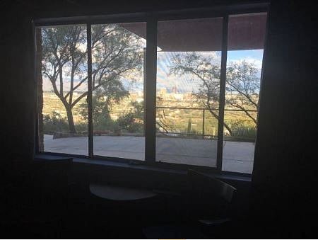 Enjoy the view from inside or out. 