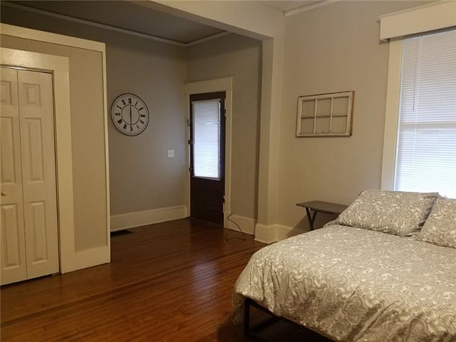 Closet and exit door in main bedroom