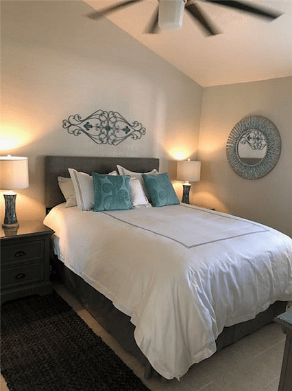 Master bedroom with walk in closet