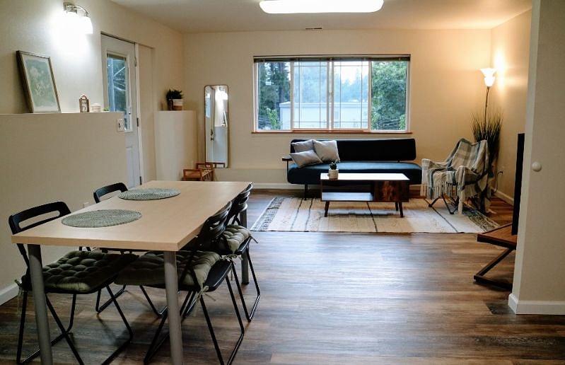 Living room with big window