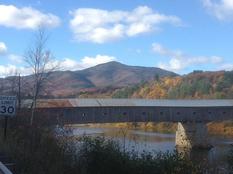 To cross the Connecticut River to get to the shopping areas that are closest (3 miles away), you cross the longest two-lane covered bridge in the world. It was designed by James Tasker in the 19th C., but was renovated with the exact, historic specifications in the 1990's. It's a gorgeous bridge, and the view across the river from Cornish to Windsor and Mt. Ascutney were part of what drew the members of the Cornish Art Colony to our town beginning in 1885.