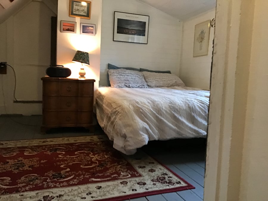 This is the second bedroom; both bedrooms are on the second floor. This bedroom also has a queen bed, and a very large closet area.