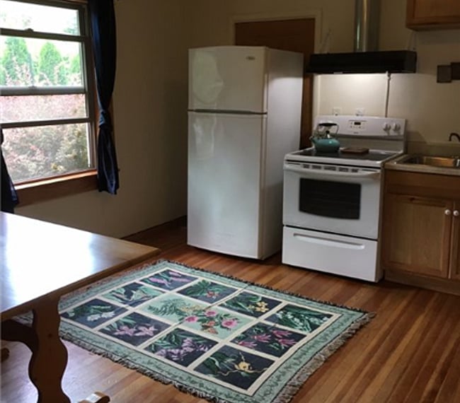 Kitchen, full size fridge