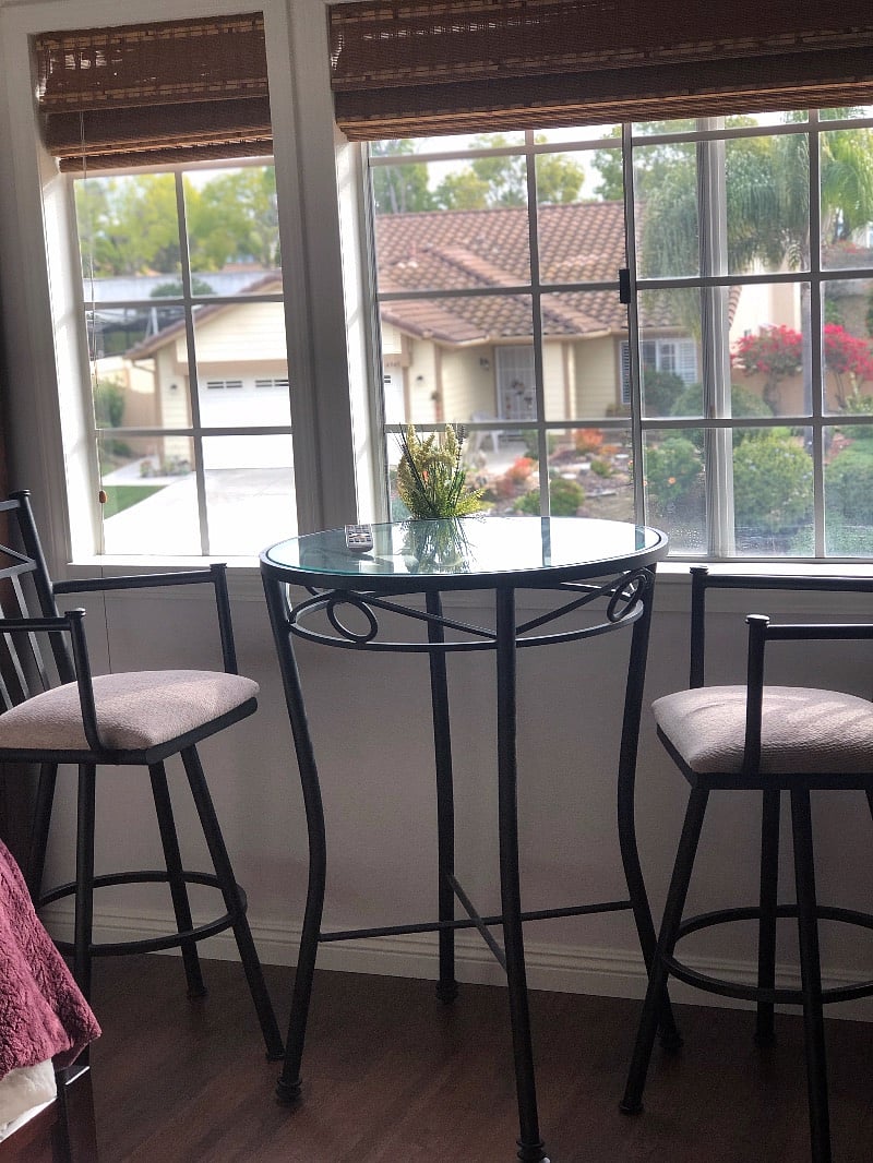 Dining table, next to the window, perfect spot to read or just relax