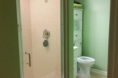 Private bathroom and shower