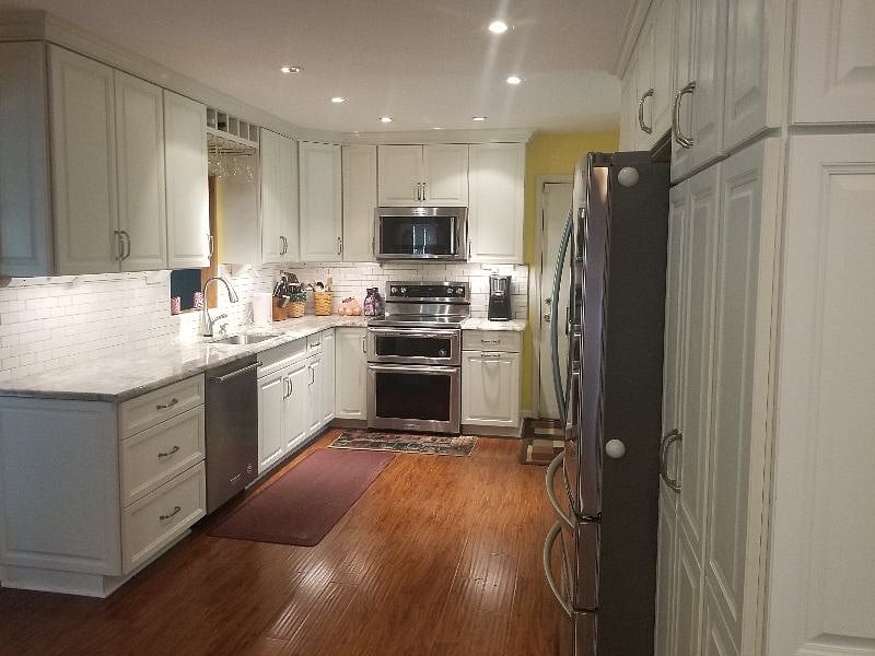 Shared kitchen on the main level makes it easy for meal prep
