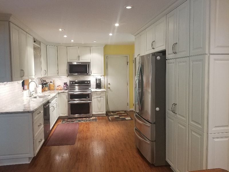 Shared kitchen on the main level makes it easy for meal prep