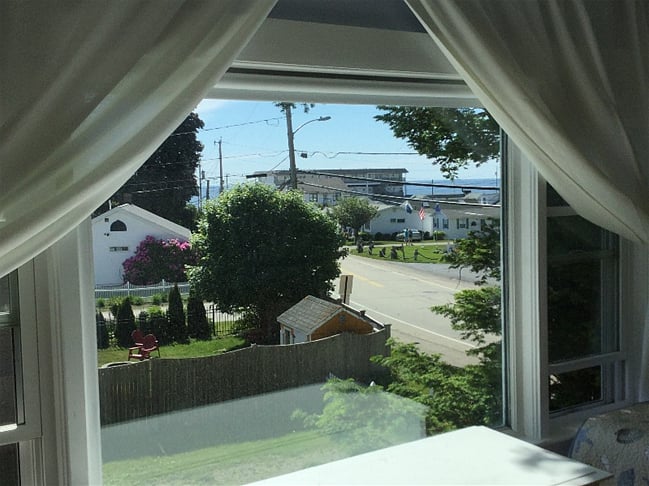 View of ocean from bedroom