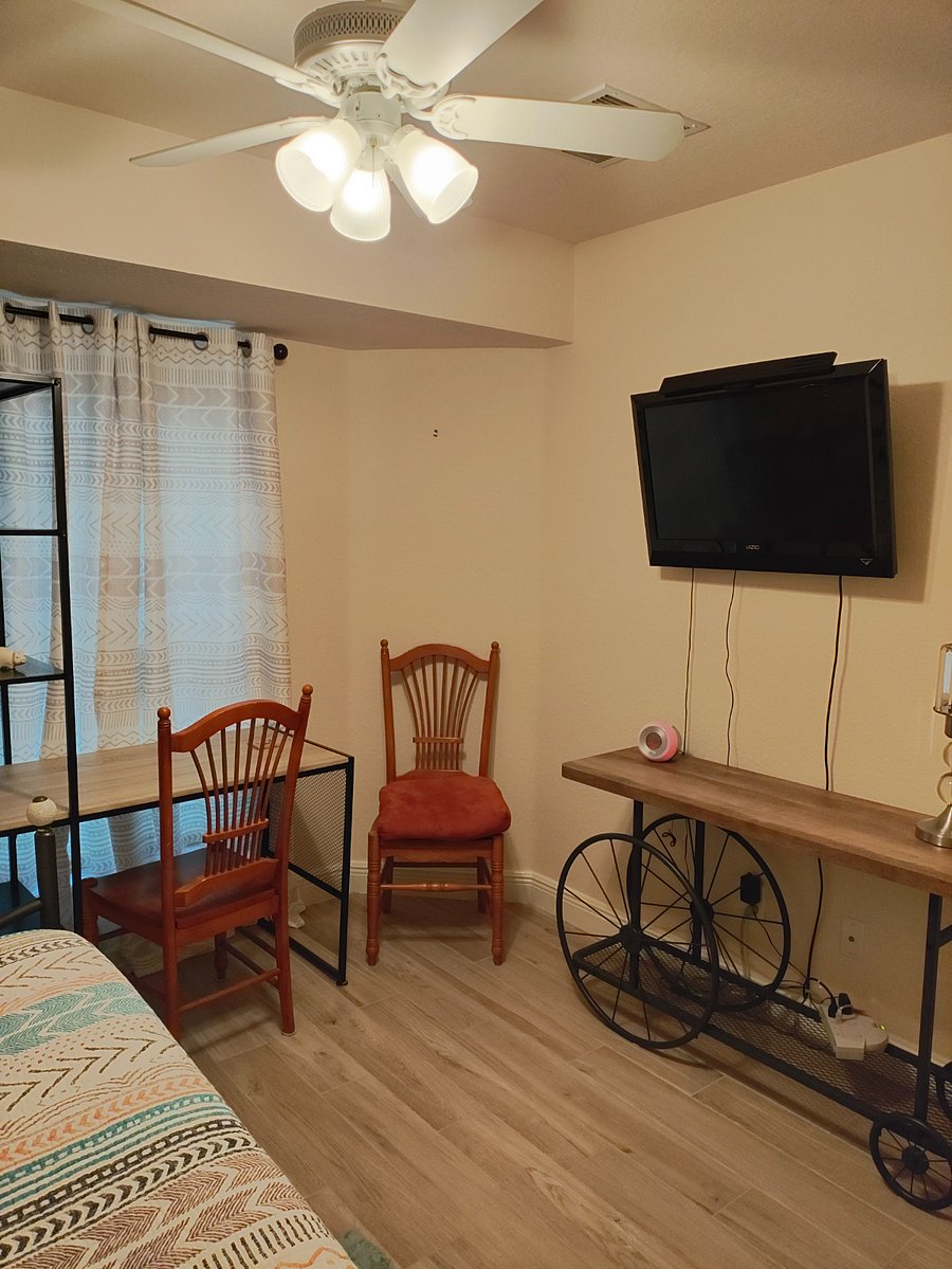 Private office with tv and desk