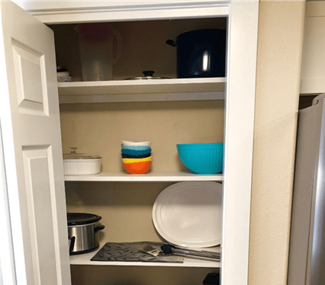 Fully stocked kitchen