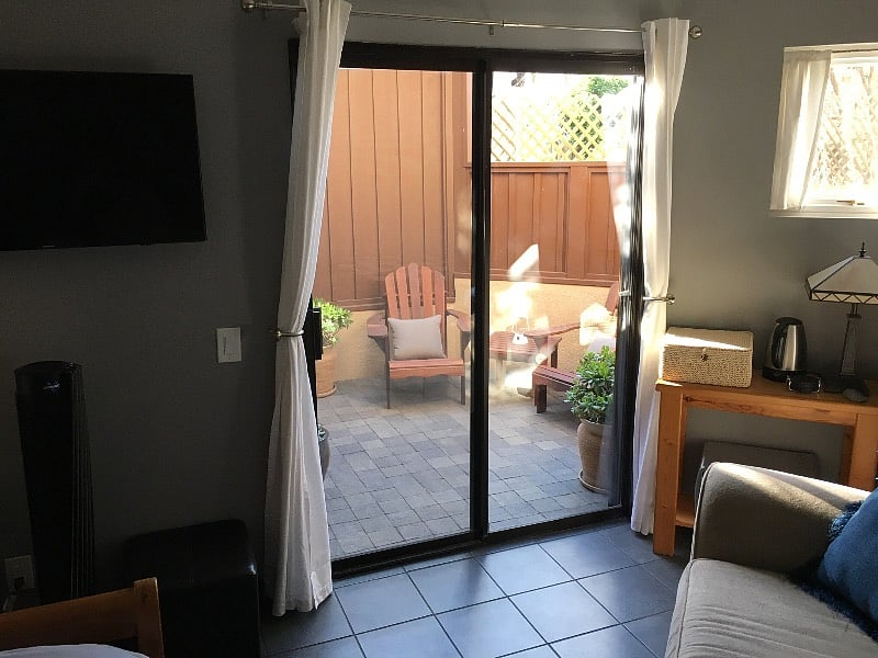 Looking onto the patio