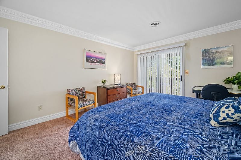 King Bedroom has City Views Below out the Double Doors
