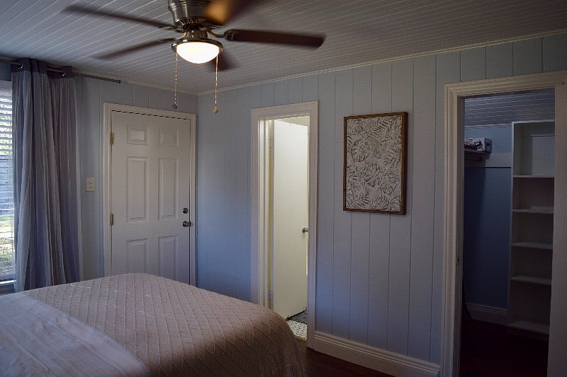 Another bedroom angle, open door on left is bathroom, on right is walk-in closet.