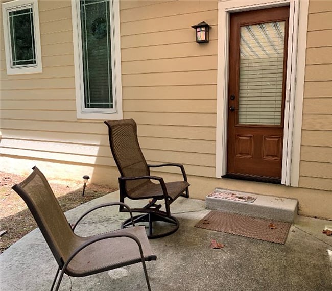 Your private patio comes with a retractable awning.
