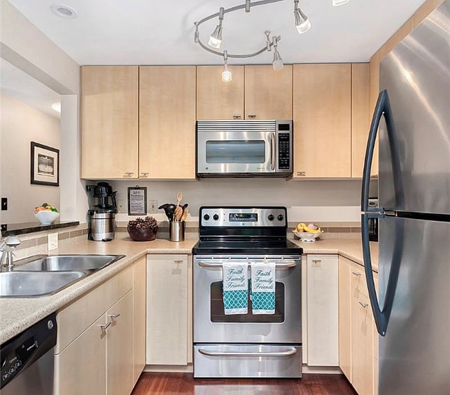 Kitchen with new Stainless Steel Appliances