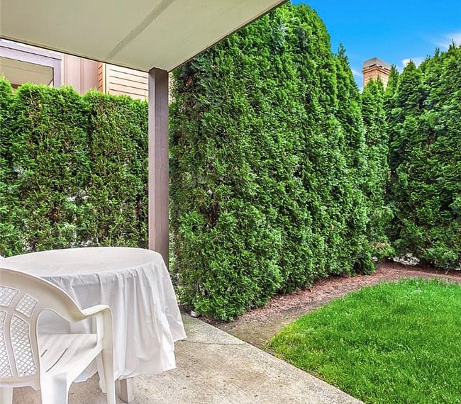 Outside Private Patio with nice tree coverage