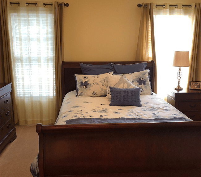 Nightstand and windows
